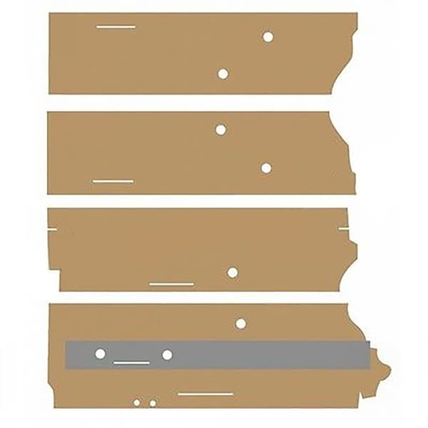 Aftermarket CR55PO New Sailcloth Tan Cab Post Kit Fits John Deere 4055 4255 4455 4555 4560 Plus CAL50-0006 - main